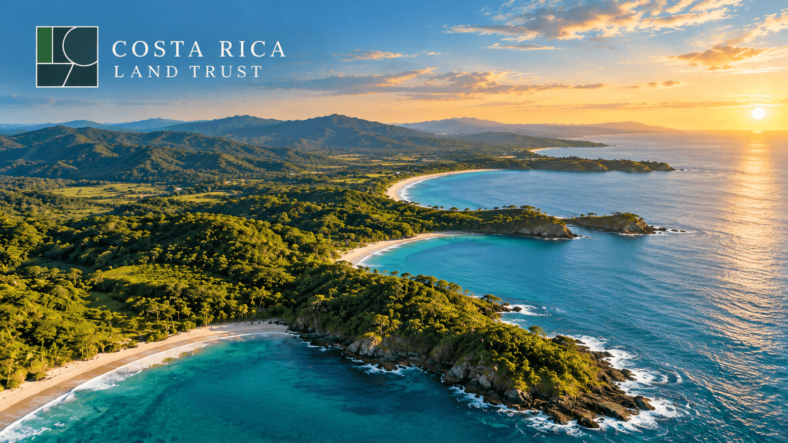Aerial view of the Nicoya Peninsula coastline, Costa Rica
