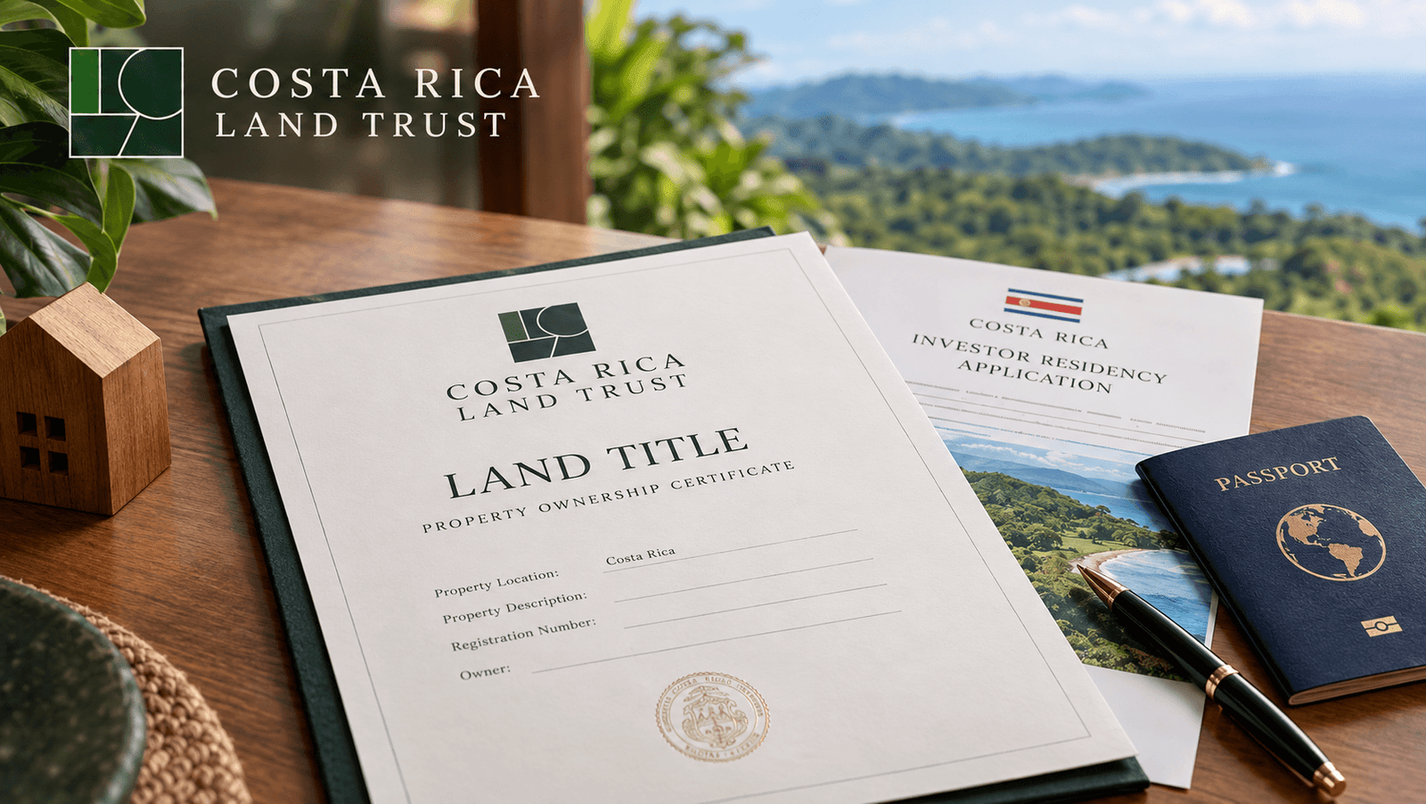 Titled land document supporting a Costa Rica investor residency application
